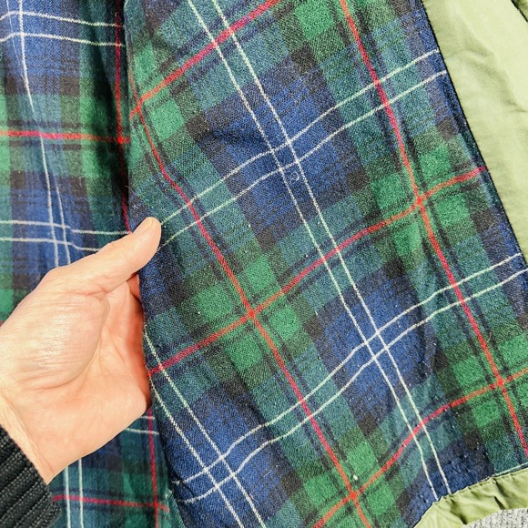 Woolrich Waxed Jacket Women's XL Green Wool Lined Corduroy Vintage USA Made 90s - Picture 13 of 16